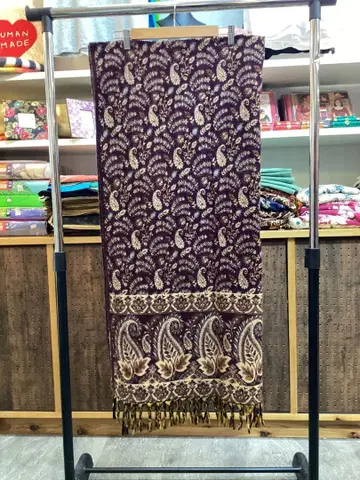 보라색 페이즐리 무늬 스톨