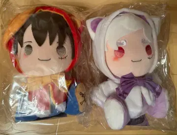 원피스 케모폰 봉제 인형 루피 기어5 ONE PIECE 2종 세트