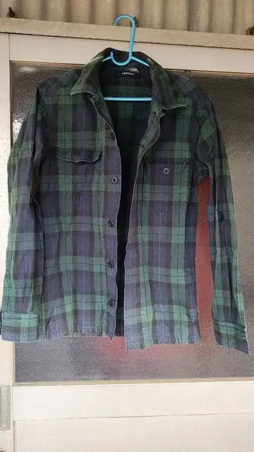 PUBLIC IMAGE 플란넬 셔츠 그린 체크