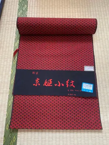 옷감 별염 교희 코몬 울 청해파 빨간색 블랙 일본 의류 미재단 i012