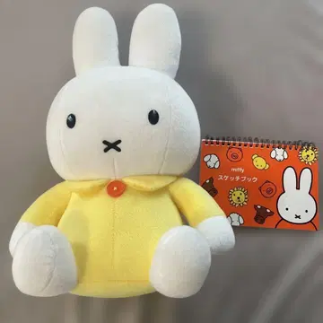 미피 봉제 인형 약 30cm 스케치북 포함 새상품급 선물