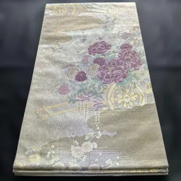 제왕 보라색 후쿠로 오비 미사용품