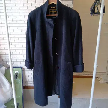 MADUSON 다크 블루 피 코트 울 코트