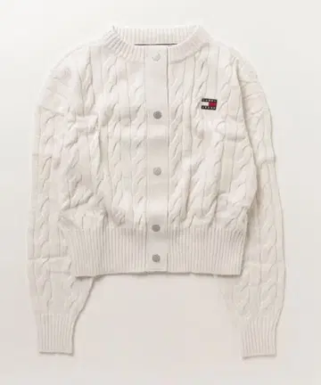 TOMMY JEANS 케이블 니트 S 사이즈 아이보리 화이트