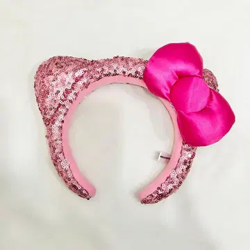 USJ 유니버셜 키티 머리띠 핑크 스팽글