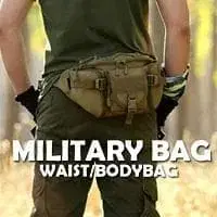 그린 밀리터리 힙색 바디백 멋진 웨스트 파우치