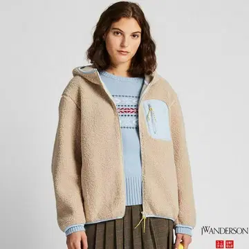 UNIQLO JWANDERSON 보아 플리스 풀 집업 후드티