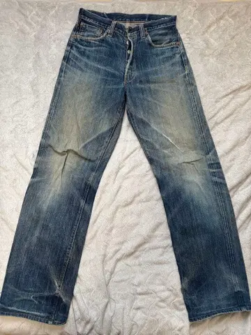 SUGAR CANE 스트레이트 데님 블루