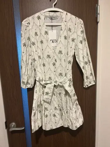 ZARA 팜트리 패턴 셔츠 원피스 S 사이즈