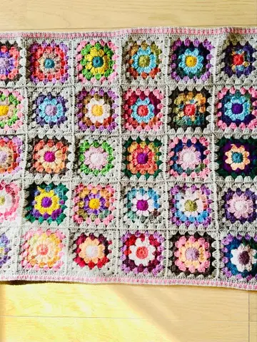 핸드메이드 모티브 스톨 멀티 커버 무릎담요