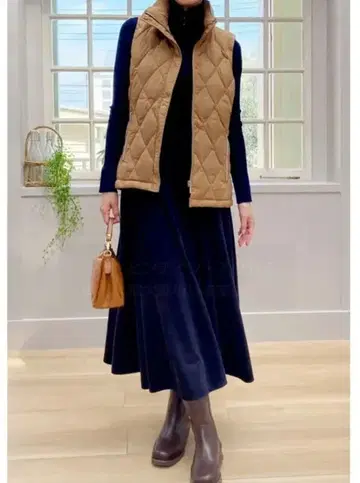 온열 기능 포함 다운 베스트 L-LL 베이지