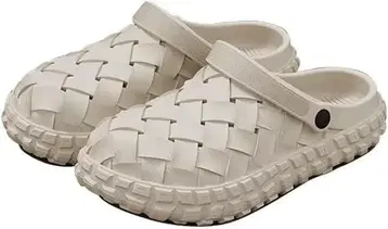 인기 화이트 꼬임 클로그 샌들 남성용 아이보리