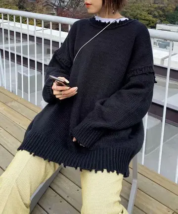 WHO'S WHO gallery 데미지 멀티웨이 니트