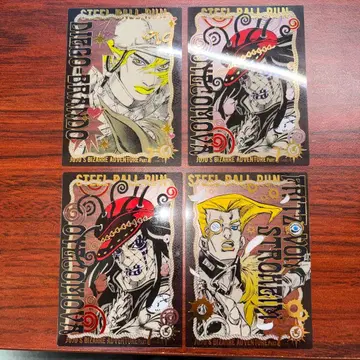 스틸 볼 런 디에고 금박 클리어 카드 죠죠 캐러밴