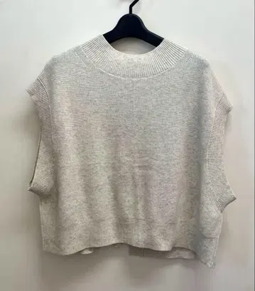 BEAUTY&YOUTH 베이지 백 리본 니트 베스트 사이즈 F