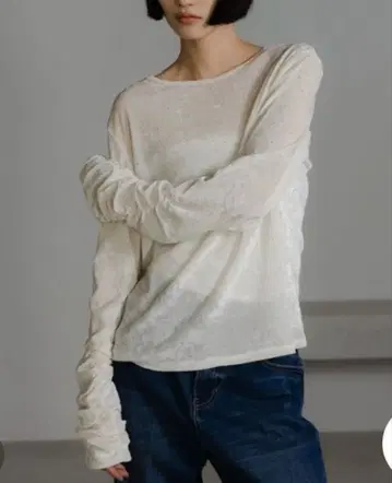 LOWRYS FARM 벨로아 도트 LS 벨로아 도트 롱 슬리브 상의