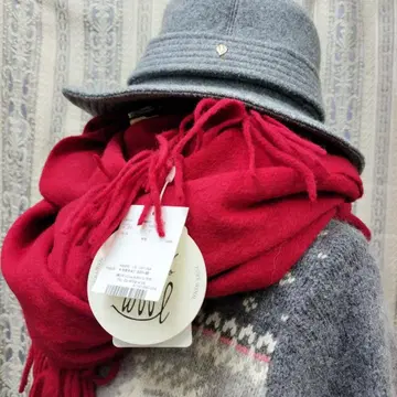 MILA OWEN 새상품 가격표 포함 양모 100% 대형 스톨 8580엔