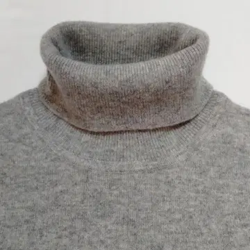 S 사이즈 캐시미어 100% 터틀넥 라이트 그레이