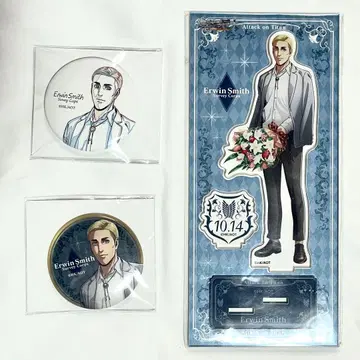 진격의 거인 엘빈 생일 아크릴 스탠드 캔뱃지 세트 IG스토어