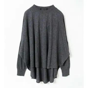 미즈이로 인드 그레이 오버 사이즈 긴팔 니트