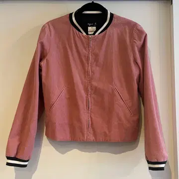 아그네스 베 agnis b. 코듀로이 블루종 자켓 핑크