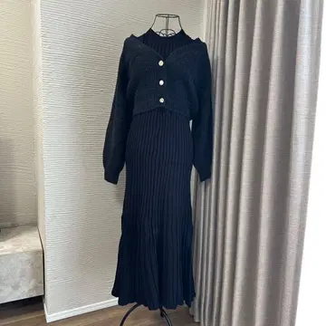 [ 택 포함 새상품 ] NATURAL BEAUTY BASIC 니트 원피스