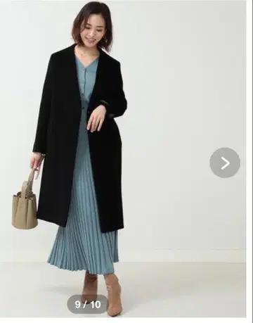 B:MING by BEAMS / 발리 노라펠 코트 블랙 L