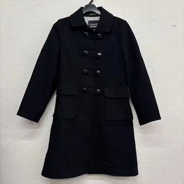 글로버올 영국제 울 더플 코트 롱 기장 블랙