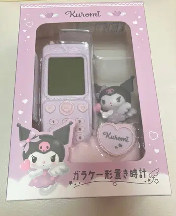 [ 새상품 미개봉 ] 산리오 폴더폰 모양 탁상시계 쿠로미