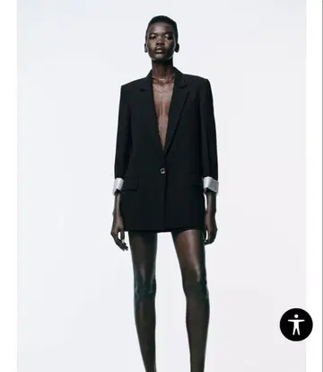 프린트 커프스 자켓