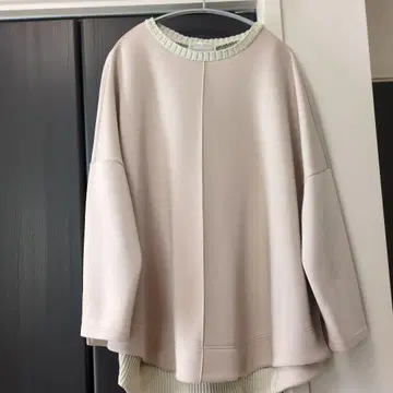 BEARDSLEY 니트 콤비 종이상자 풀오버 핑크