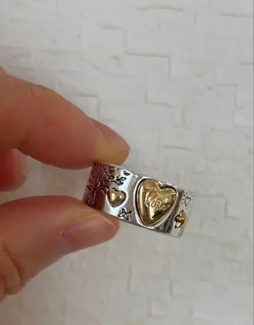 실버925 하트 별 모티브 반지 13호