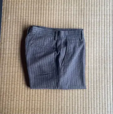 [ 80s ] 스미스 스트라이프 팬츠 워배시 그레이 브라운 실크 혼방