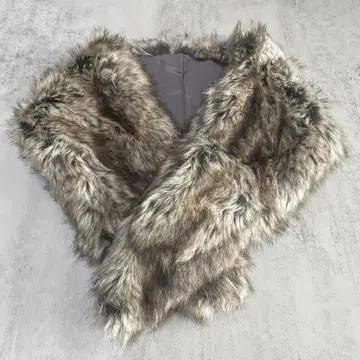 새상품 인조 모피 티펫 머플러