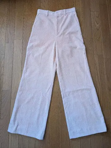 [ 6(ROKU) B&Y UA ] 코듀로이 와이드 팬츠 핑크 68cm