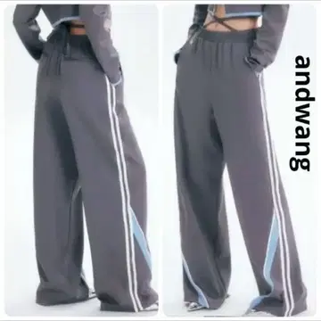 andwang 안드완 랙 저리 원 팬츠 백리본 그레이