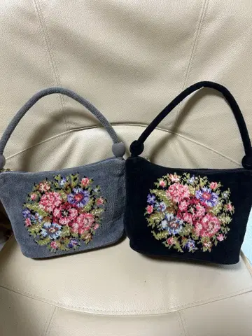 FEILER 꽃무늬 자수 핸드백 2세트