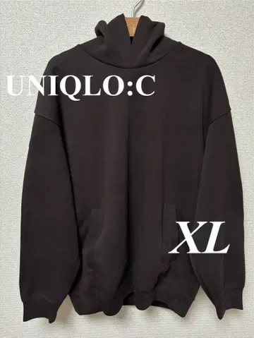 [ UNIQLO:C ] 맨투맨 오버 사이즈 풀 후드티 XL 다크 브라운