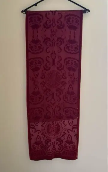 BA-TSU 스톨 실크 100%(빨간색 시스루)