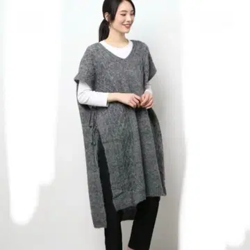 LOISIR 차콜 니트 베스트 FREE