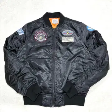 MA-1 플라이트 자켓 U.S. AIR FORCE 패치 부착 블랙 L
