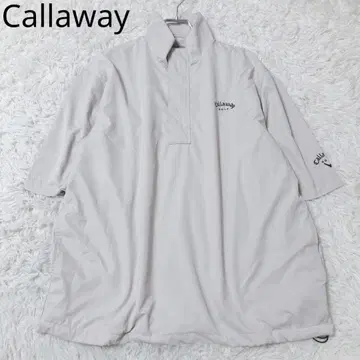 캘러웨이 우비 골프 그레이 XL 반팔 스탠드 카라 로고 자수