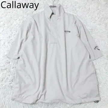 캘러웨이 우비 골프 그레이 XL 반팔 스탠드 카라 로고 자수