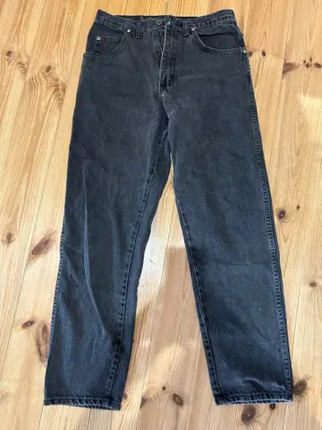 Wrangler 블랙 데님 스트레이트