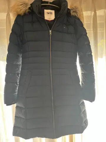 타미힐피거 네이비 롱 코트 S