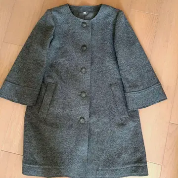 무인양품 그레이 울 100% 코트 S 사이즈