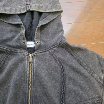 [완판템] ANDER HUNK 더블 지퍼 후드티 블랙 짧은 기장