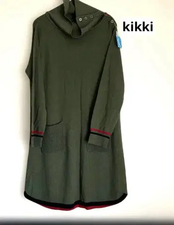 kikki 니트 튜닉 카키 LL