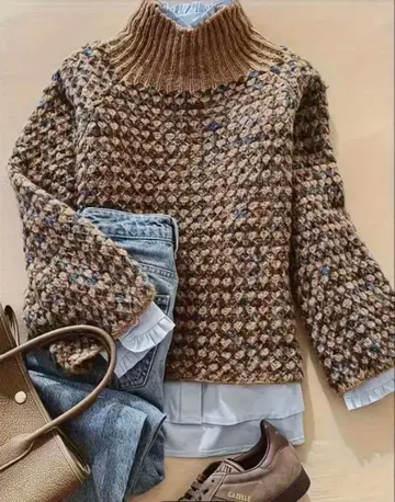 심플하고 캐주얼하며 입기 쉬운 스웨터 [미사용 새상품] Lsize