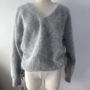 FRAYl.D 그레이 V넥 스웨터 리본 포함